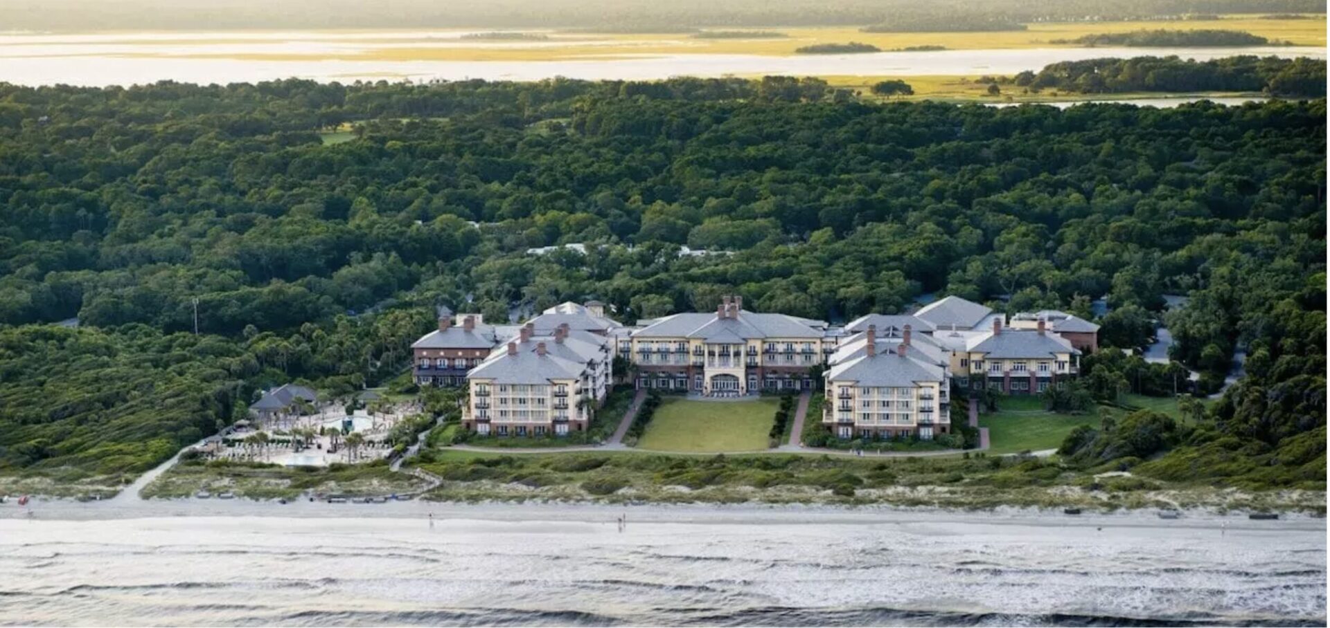 aerial view of The Sanctuary at Kiawah Island